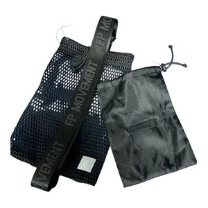 Free People - NWT - FP Movement Black Mesh Double Crossbody Bag Set